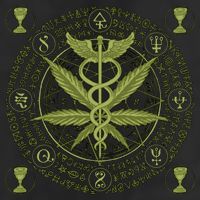 Medical Marijuana Alchemy Circle Trucker Hat