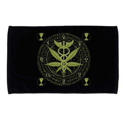 Medical Marijuana Alchemy Circle Microfiber Hand Towel