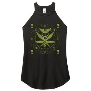 Medical Marijuana Alchemy Circle Women's Perfect Tri Rocker Tank