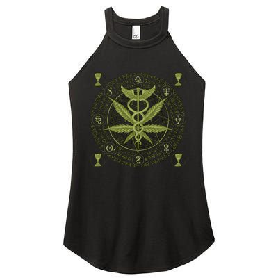 Medical Marijuana Alchemy Circle Women’s Perfect Tri Rocker Tank