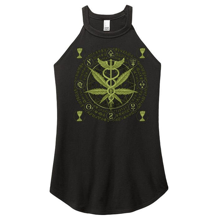 Medical Marijuana Alchemy Circle Women's Perfect Tri Rocker Tank