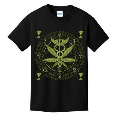 Medical Marijuana Alchemy Circle Kids T-Shirt