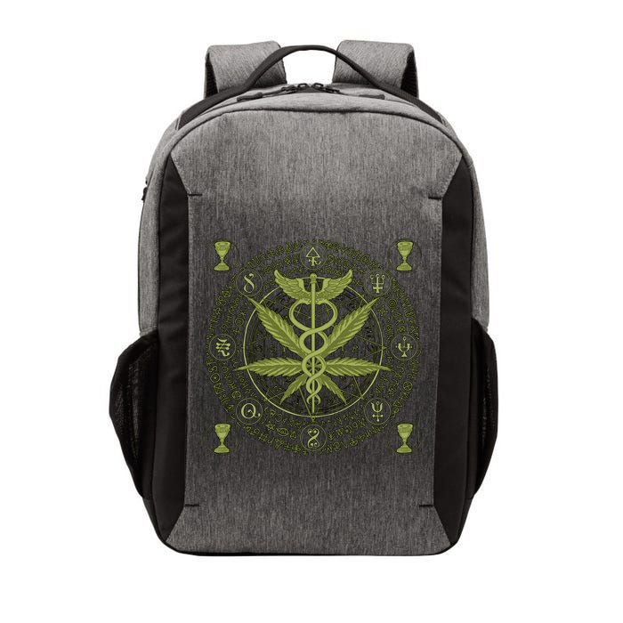 Medical Marijuana Alchemy Circle Vector Backpack