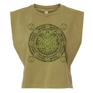 Medical Marijuana Alchemy Circle Garment-Dyed Women's Muscle Tee