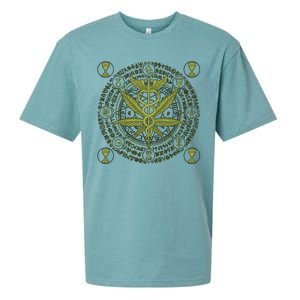 Medical Marijuana Alchemy Circle Sueded Cloud Jersey T-Shirt