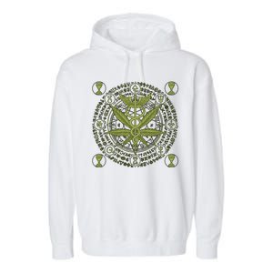 Medical Marijuana Alchemy Circle Garment-Dyed Fleece Hoodie