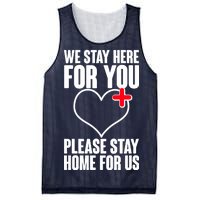 Medical Workers We Stay Here For You Mesh Reversible Basketball Jersey Tank