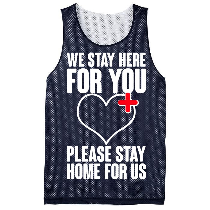 Medical Workers We Stay Here For You Mesh Reversible Basketball Jersey Tank