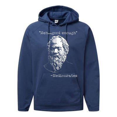 Mediocrates Meh Good Enough Performance Fleece Hoodie