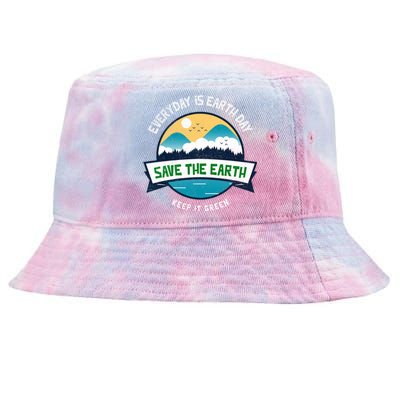 Make Everyday Earth Day Saving Mother Earth Landscape Design Gift Tie-Dyed Bucket Hat