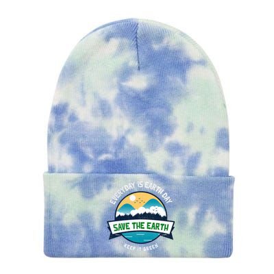 Make Everyday Earth Day Saving Mother Earth Landscape Design Gift Tie Dye 12in Knit Beanie