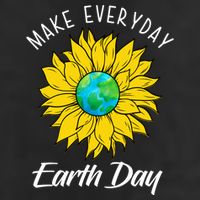Make Everyday Earth Day Sunflower 7 Panel Mesh Trucker Snapback Hat