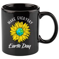 Make Everyday Earth Day Sunflower 11oz C Handle Ceramic Mug