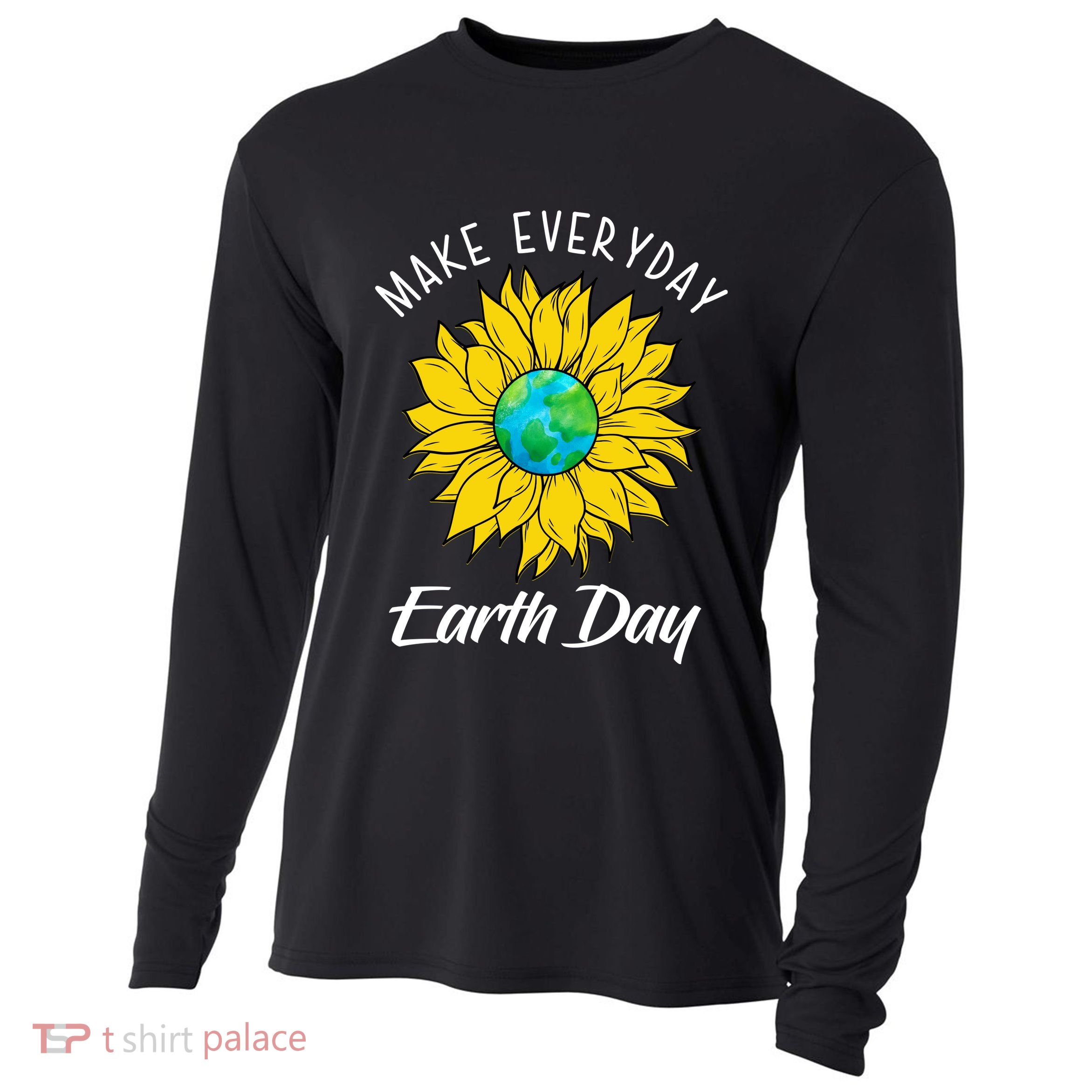 Make Everyday Earth Day Sunflower Cooling Performance Long Sleeve Crew