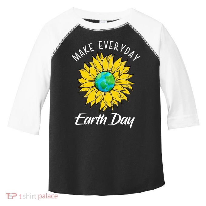 Make Everyday Earth Day Sunflower Toddler Fine Jersey T-Shirt