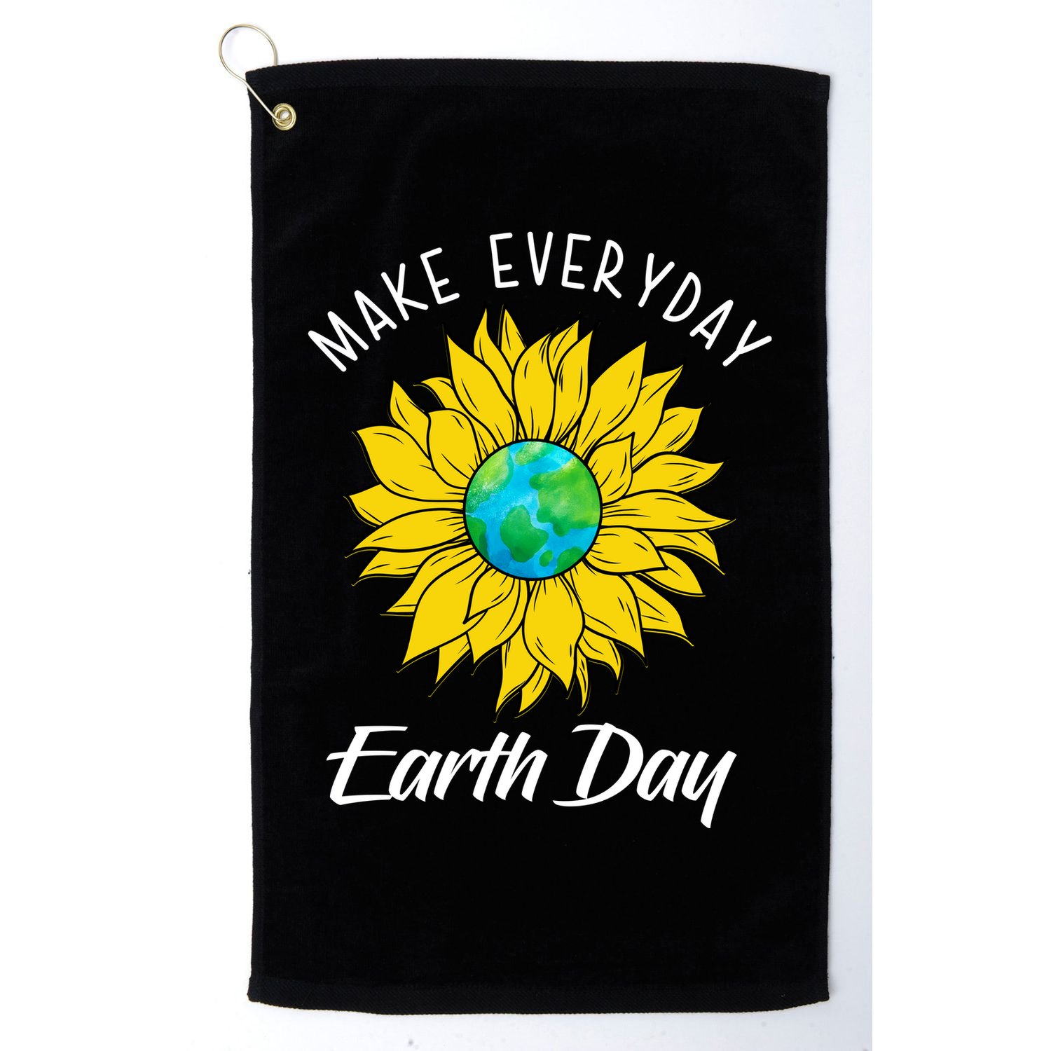 Make Everyday Earth Day Sunflower Golf Towel