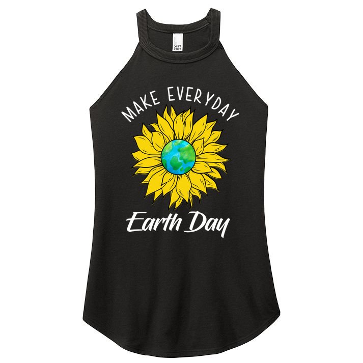 Make Everyday Earth Day Sunflower Women's Perfect Tri Rocker Tank