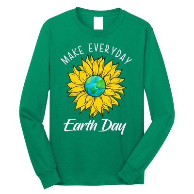 Make Everyday Earth Day Sunflower Long Sleeve Shirt