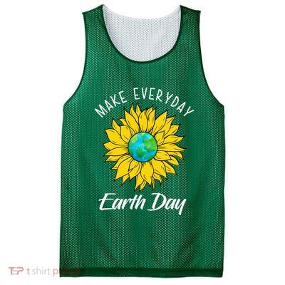 Make Everyday Earth Day Sunflower Mesh Reversible Basketball Jersey Tank