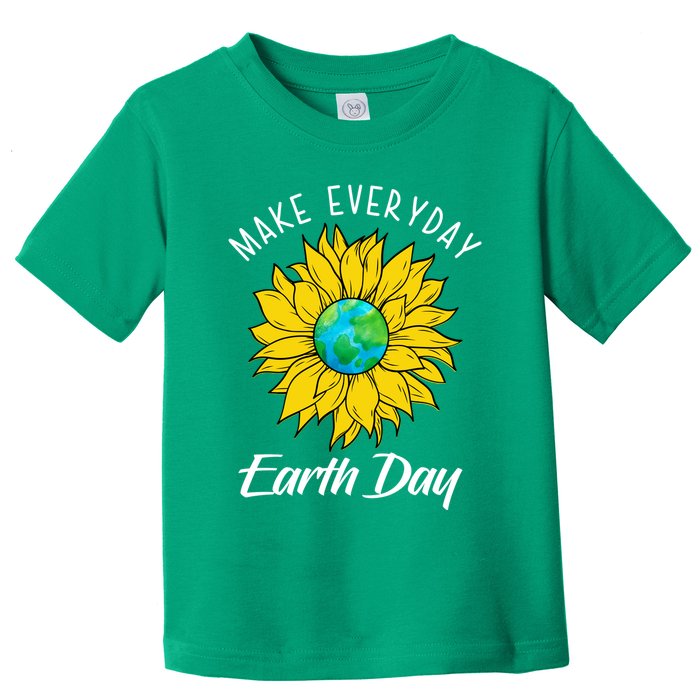 Make Everyday Earth Day Sunflower Toddler T-Shirt