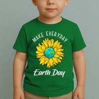 Make Everyday Earth Day Sunflower Toddler T-Shirt
