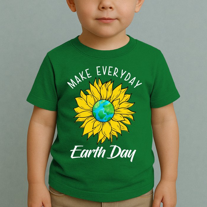 Make Everyday Earth Day Sunflower Toddler T-Shirt