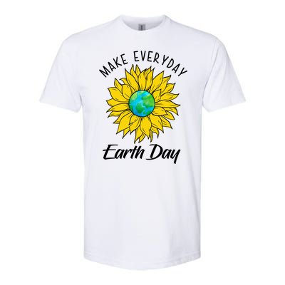 Make Everyday Earth Day Sunflower Softstyle CVC T-Shirt