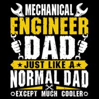 Mechanical Engineering Engineer Dad Just Like A Normal Dad Cool Gift 7-Panel Snapback Hat