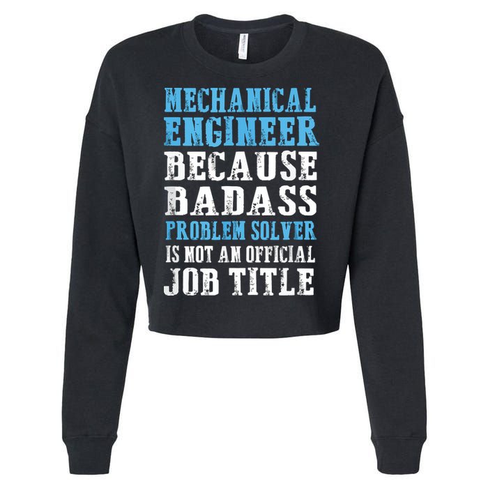 Mechanical Engineer Engineering Cropped Pullover Crew