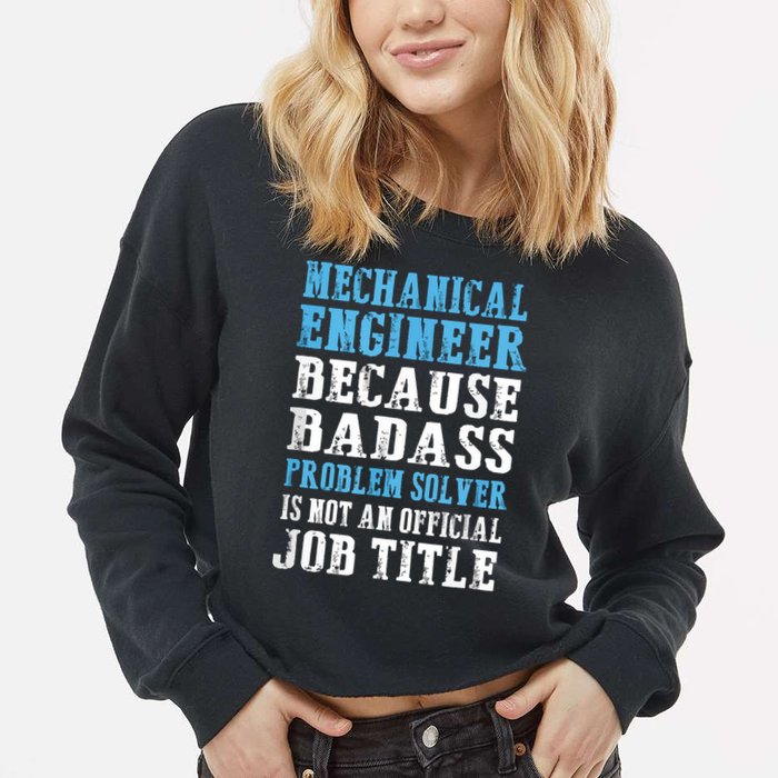 Mechanical Engineer Engineering Cropped Pullover Crew