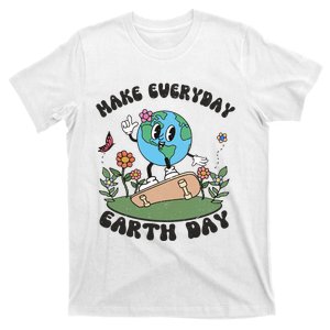 Make Everyday Earth Day Skating Skateboard Earth Save The Planet T-Shirt