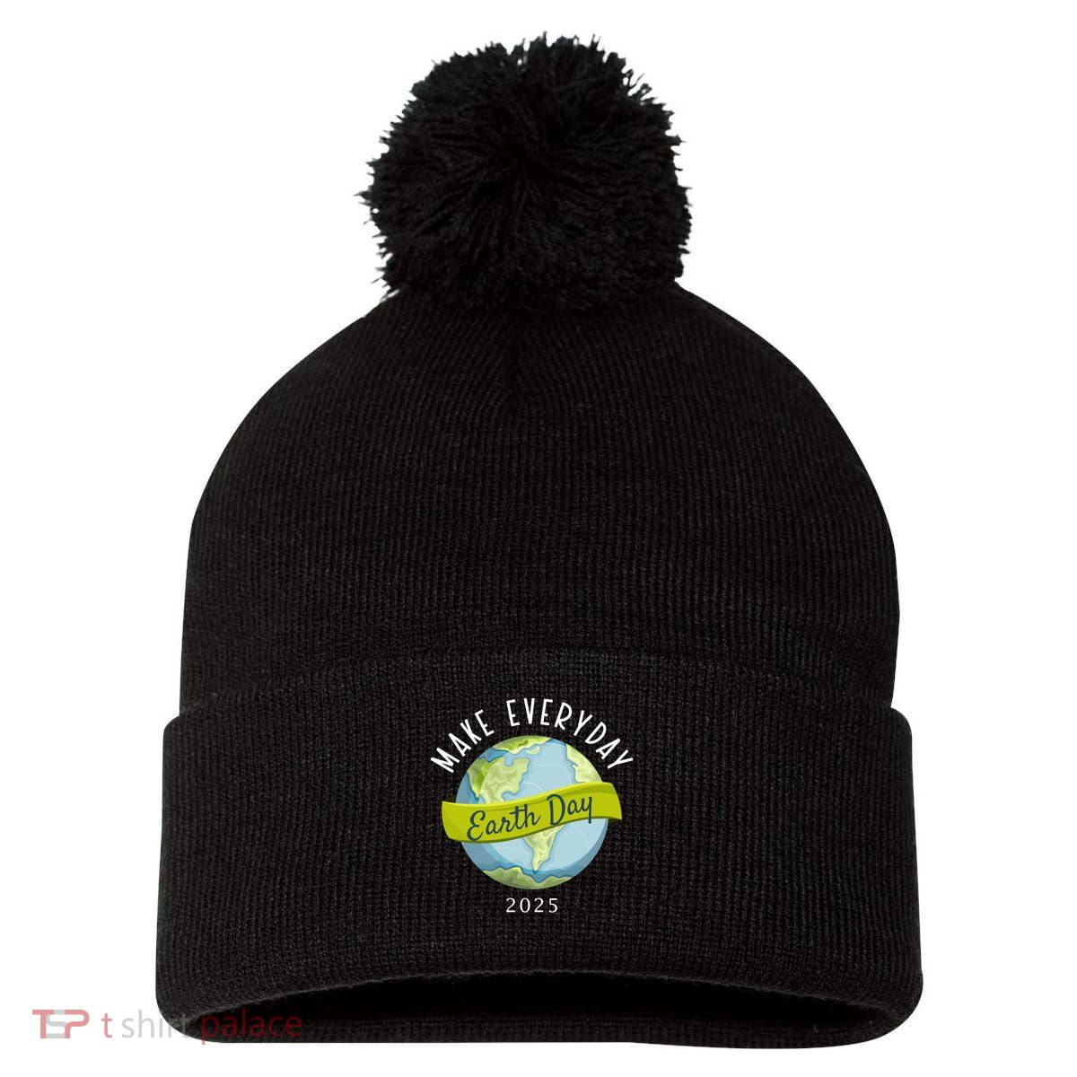 Make Everyday Earth Day 2025 Pom Pom 12in Knit Beanie