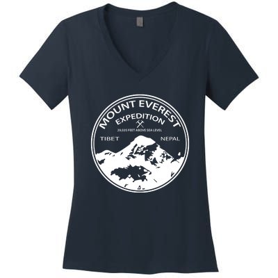 Mount Everest Expedition Women's V-Neck T-Shirt