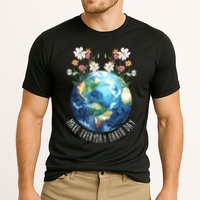 Make Everyday Earth Day Floral Globe Awareness Performance Shirt