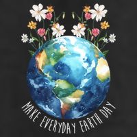 Make Everyday Earth Day Floral Globe Awareness Adult Drive Performance Visor