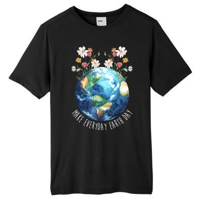 Make Everyday Earth Day Floral Globe Awareness Tall Fusion ChromaSoft Performance T-Shirt