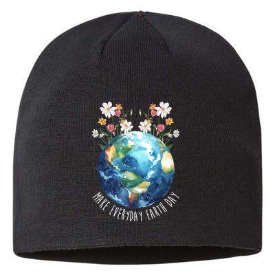 Make Everyday Earth Day Floral Globe Awareness Sustainable Beanie