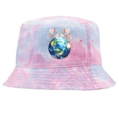 Make Everyday Earth Day Floral Globe Awareness Tie-Dyed Bucket Hat