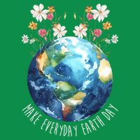Make Everyday Earth Day Floral Globe Awareness Hoodie