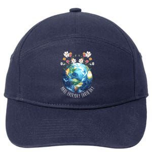 Make Everyday Earth Day Floral Globe Awareness 7-Panel Snapback Hat