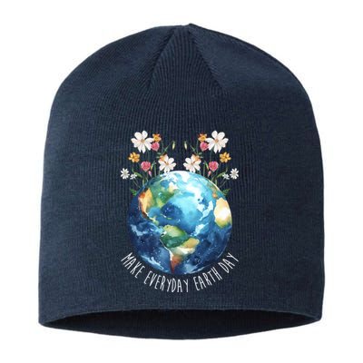 Make Everyday Earth Day Floral Globe Awareness Sustainable Beanie