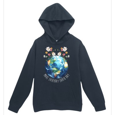 Make Everyday Earth Day Floral Globe Awareness Urban Pullover Hoodie