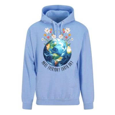 Make Everyday Earth Day Floral Globe Awareness Unisex Surf Hoodie