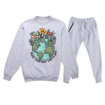 Make Everyday Earth Day Premium Crewneck Sweatsuit Set