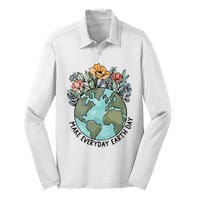 Make Everyday Earth Day Silk Touch Performance Long Sleeve Polo