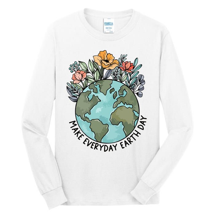 Make Everyday Earth Day Tall Long Sleeve T-Shirt