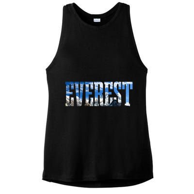Mount Everest Expidition Mt Mountain Climbing Mountaineer Ladies PosiCharge Tri-Blend Wicking Tank