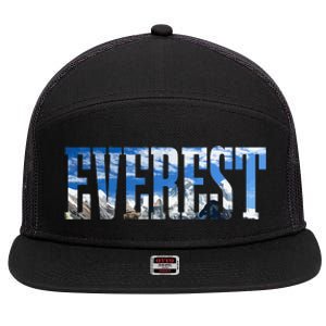 Mount Everest Expidition Mt Mountain Climbing Mountaineer 7 Panel Mesh Trucker Snapback Hat