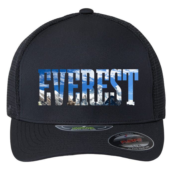 Mount Everest Expidition Mt Mountain Climbing Mountaineer Flexfit Unipanel Trucker Cap