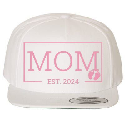 Mom Established Est 2024 New Born Mothers Day Wool Snapback Cap